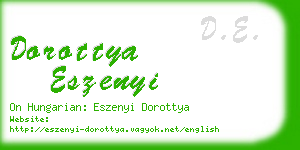 dorottya eszenyi business card